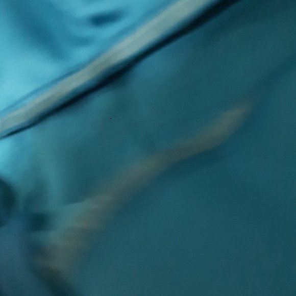 Vintage 90s Satin Turquoise Sweetheart Mini Strapless Dress - Picture 7 of 8